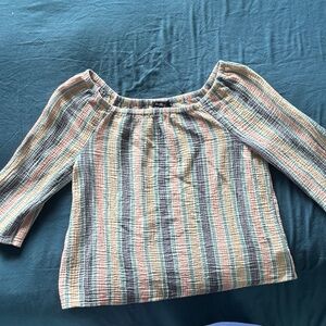 Striped Multicolor Angels Women's Top